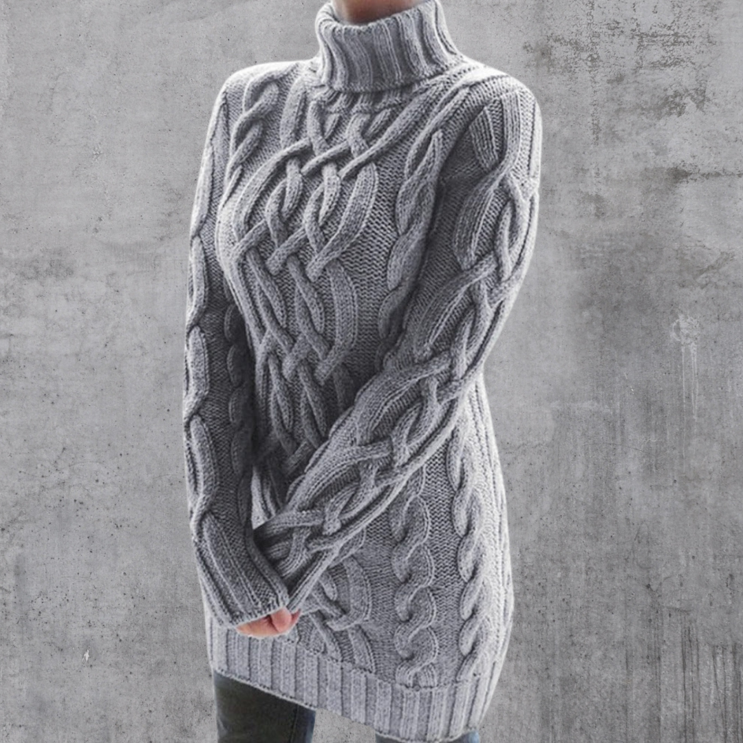 WW | Stilvoller Warmer Langer Rollkragenpullover