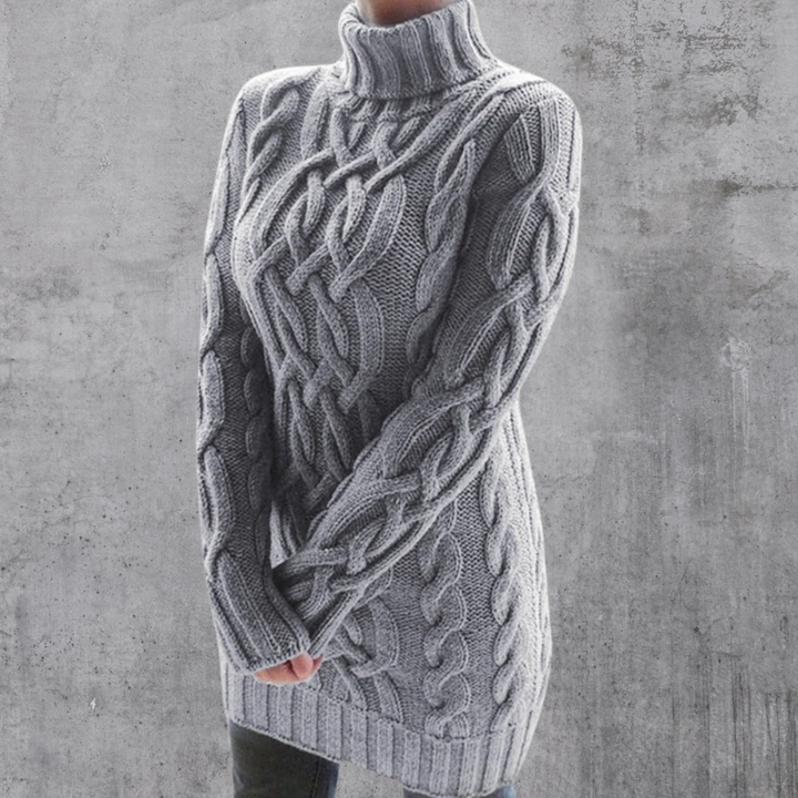 W&W Mode | Stilvoller Warmer Langer Rollkragenpullover