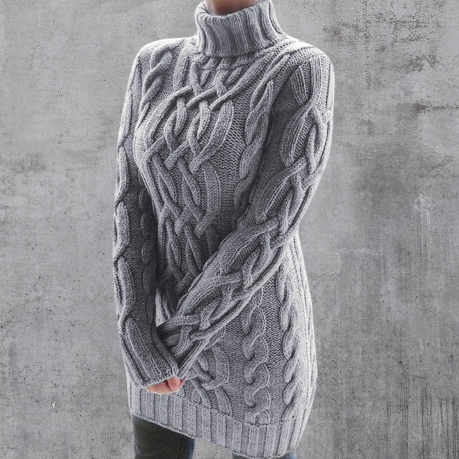 WW | Stilvoller Warmer Langer Rollkragenpullover