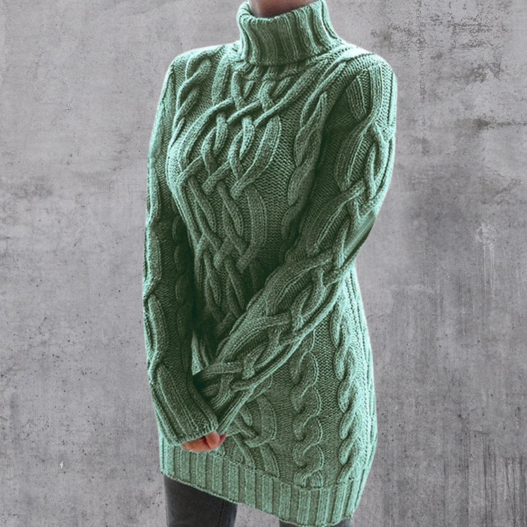 WW | Stilvoller Warmer Langer Rollkragenpullover