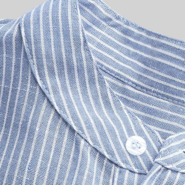 WW – Lässig – Kurta Mit Halblangem Knopf Und Streifenmuster