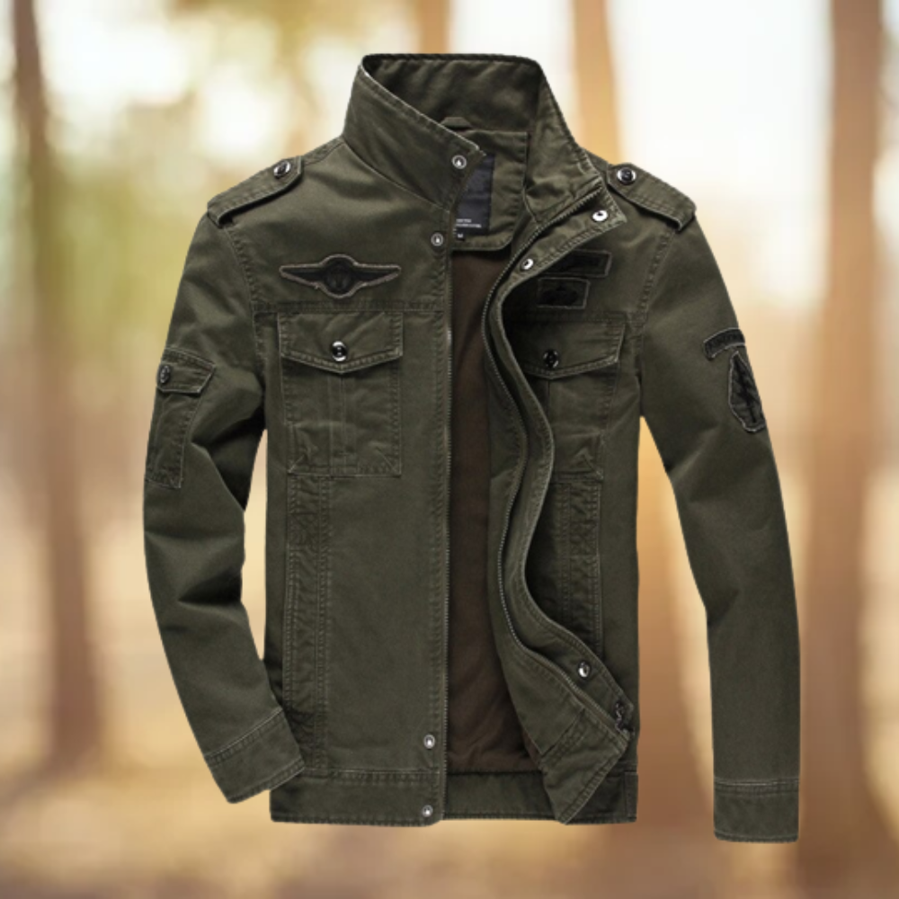 WW | Langärmelig Stehkragen Windbreaker Jacke