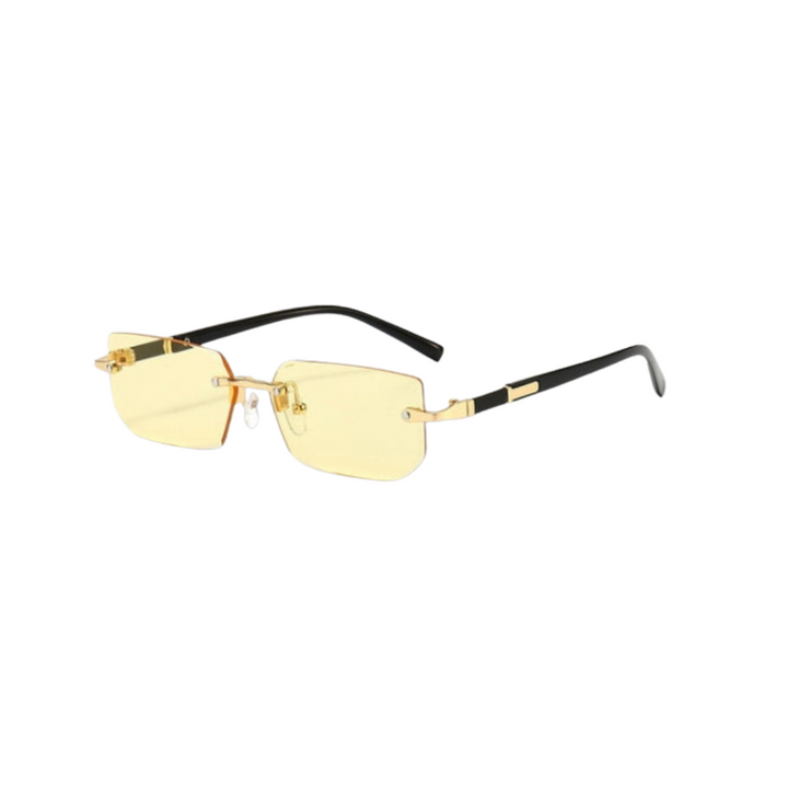 W&W Mode Sonnenbrille - Modern - Rechteckig Rahmenlos Retro