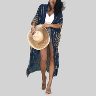 WW Midi Kimono – Boho – Allover-Print Loose Fit