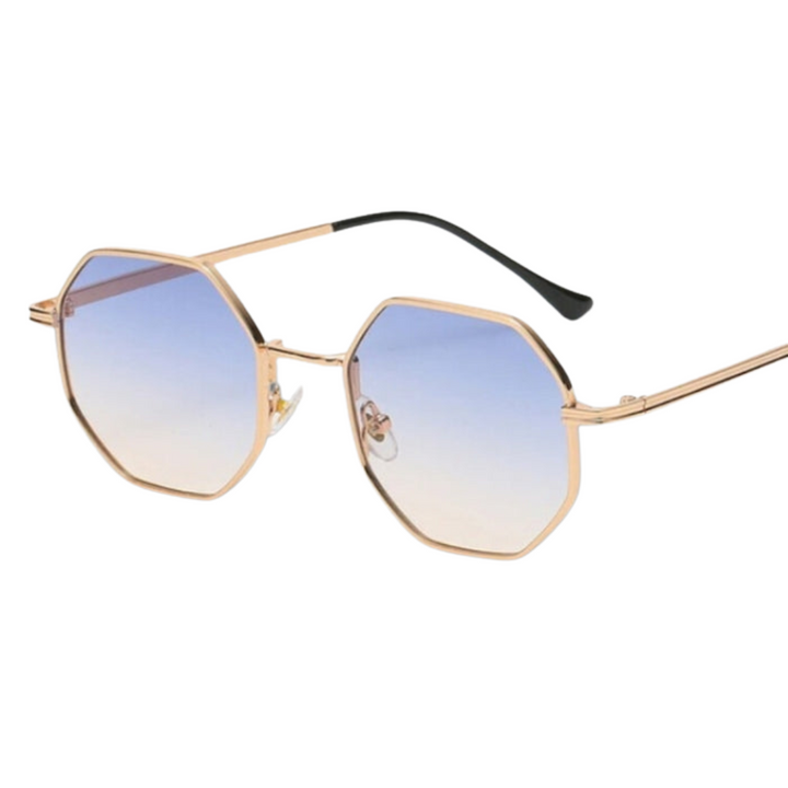 W&W Mode Geld Sonnenbrille - Sommer - Metall Vieleckig