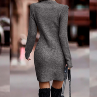 WW | Strickkleid - elegantes Damen Fitted Sweater Kleid