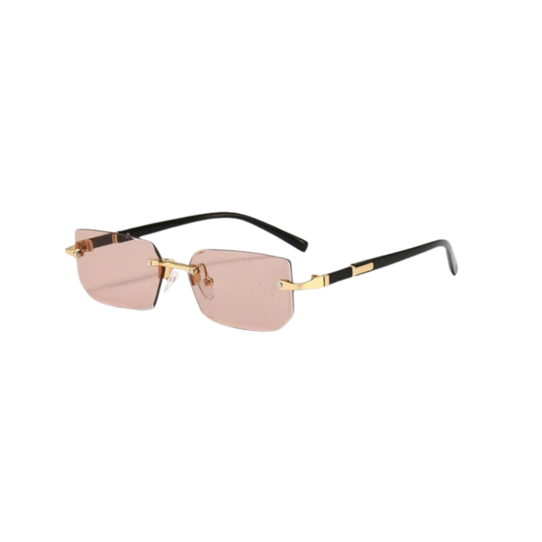 W&W Mode Sonnenbrille - Modern - Rechteckig Rahmenlos Retro