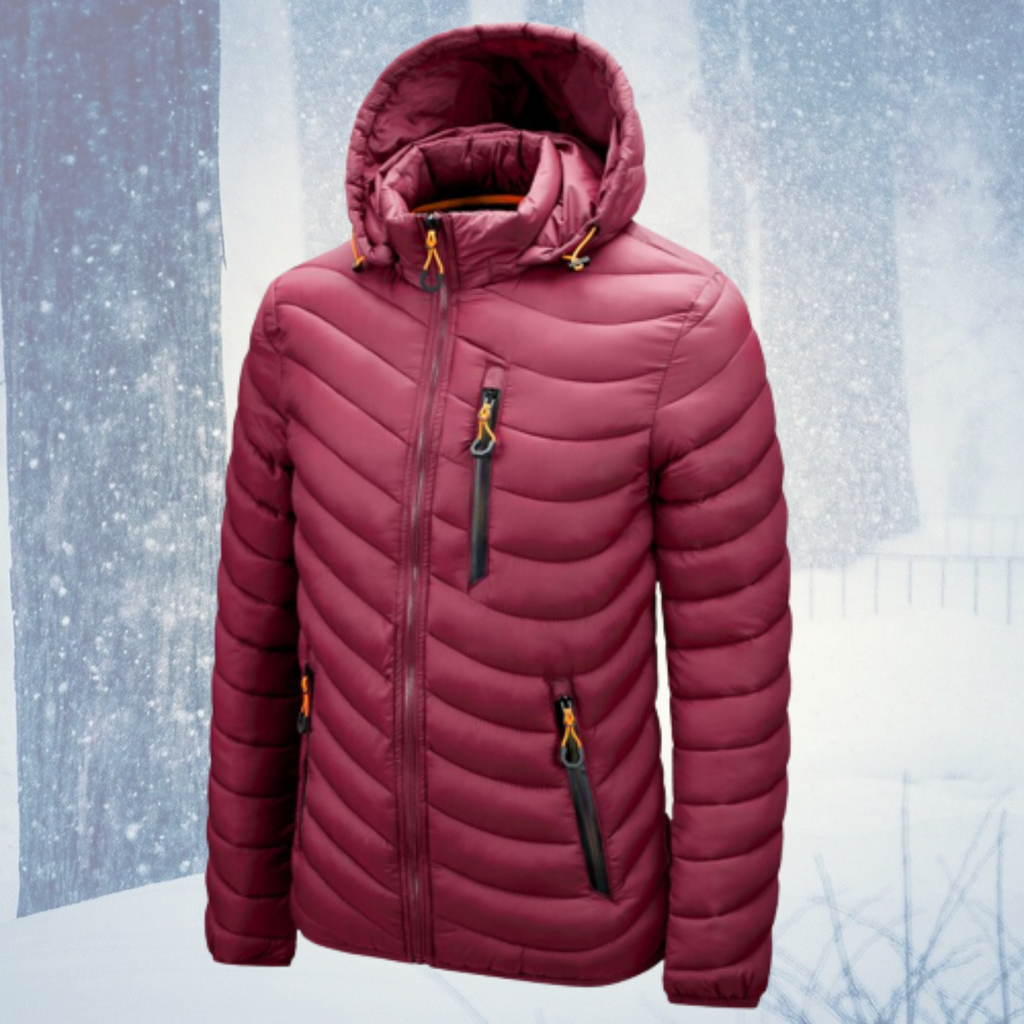 Wasserdichte Hybridjacke mit abnehmbarem Hut
