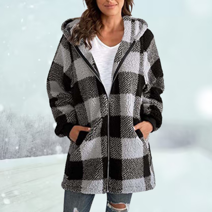 W&W Mode | Karierte Jacke mit Kapuze: Wintersaison