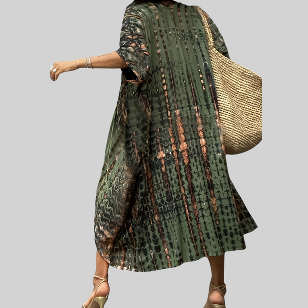 WW Midi Kimono – Boho – Allover-Print Loose Fit