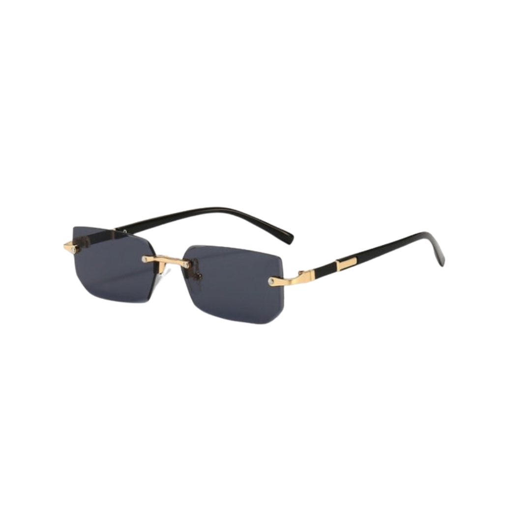 W&W Mode Sonnenbrille - Modern - Rechteckig Rahmenlos Retro