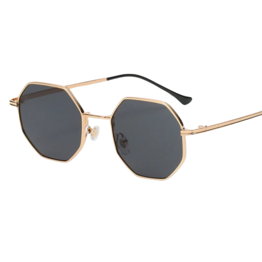 WW Geld Sonnenbrille - Sommer - Metall Vieleckig