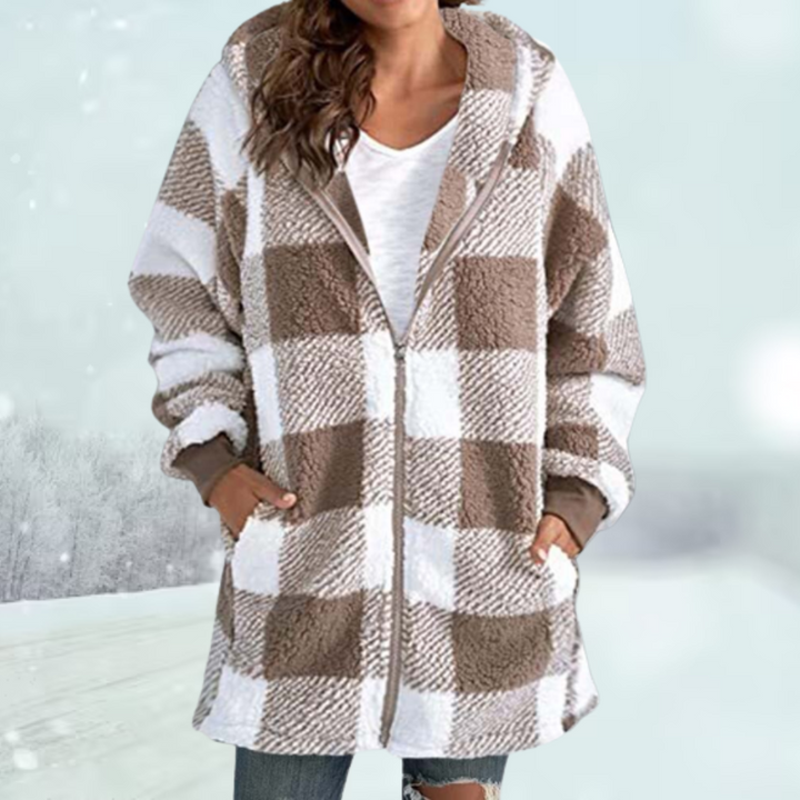 W&W Mode | Karierte Jacke mit Kapuze: Wintersaison