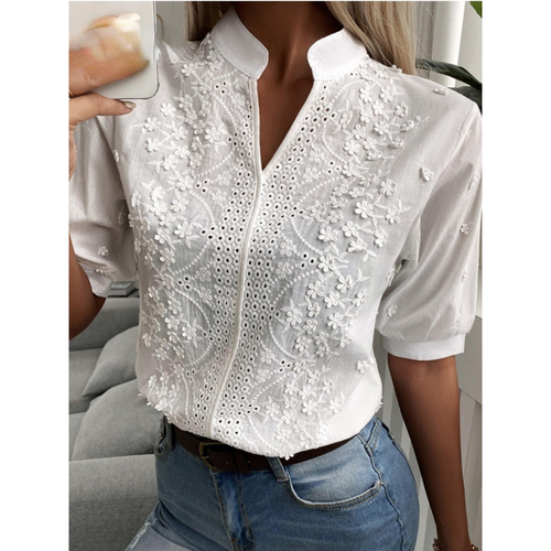 W&W Mode | Bestickte Bluse Für Damen