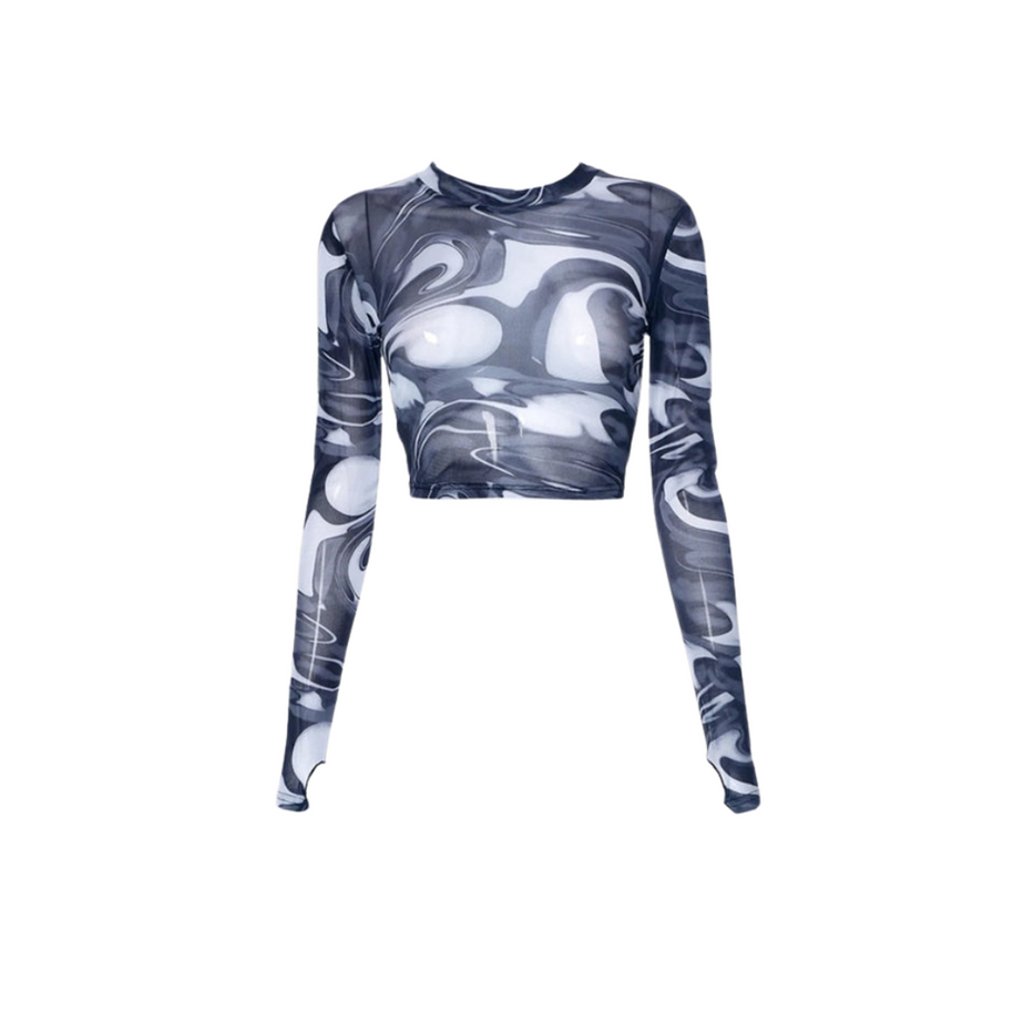 WW Top - Jahrgang - Transparentes Netzshirt