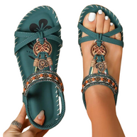 WW Flache Sandalen - Boho - Strass Schmetterling