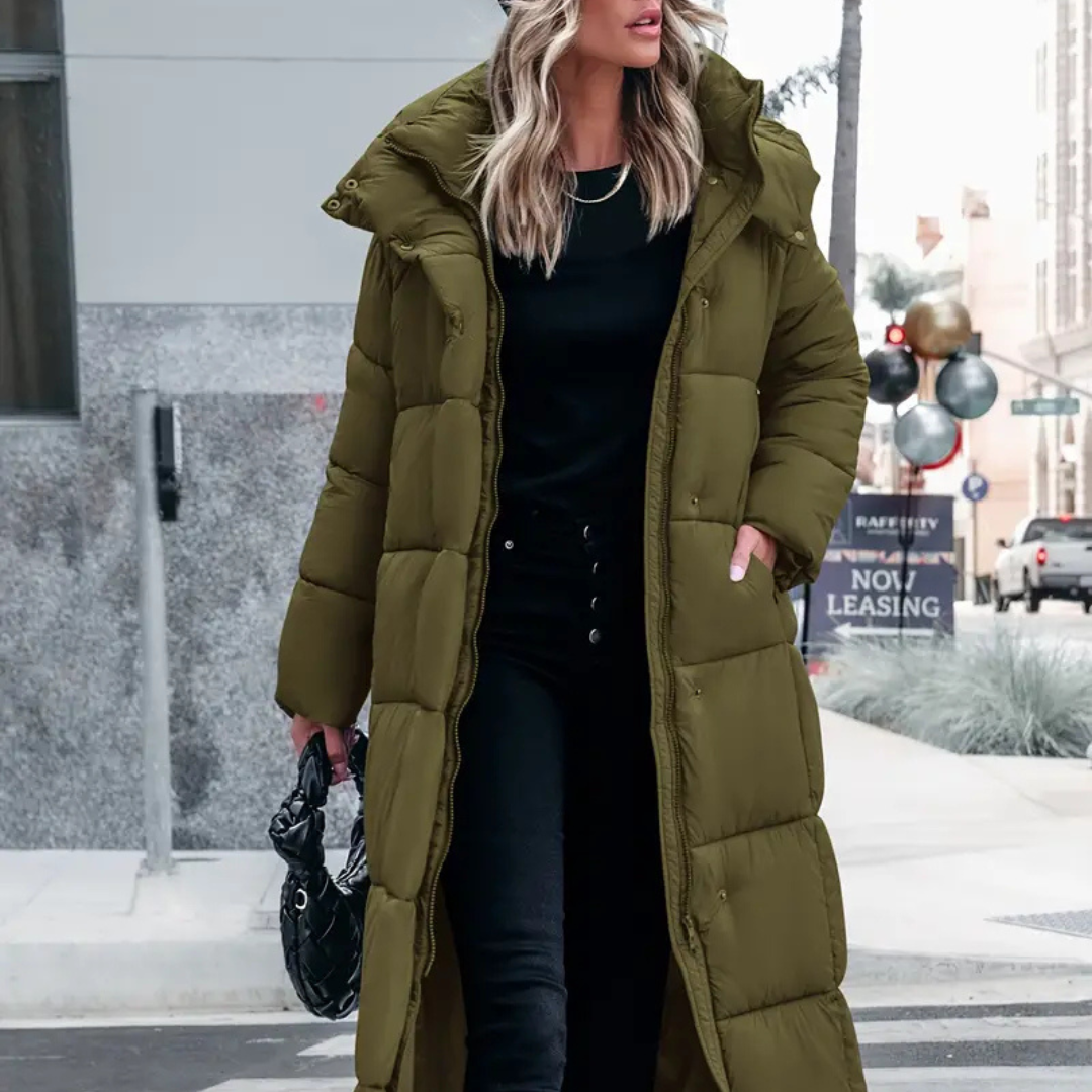 WW | Marie Stylische Lange Decken Puffa Jacke Für Frauen