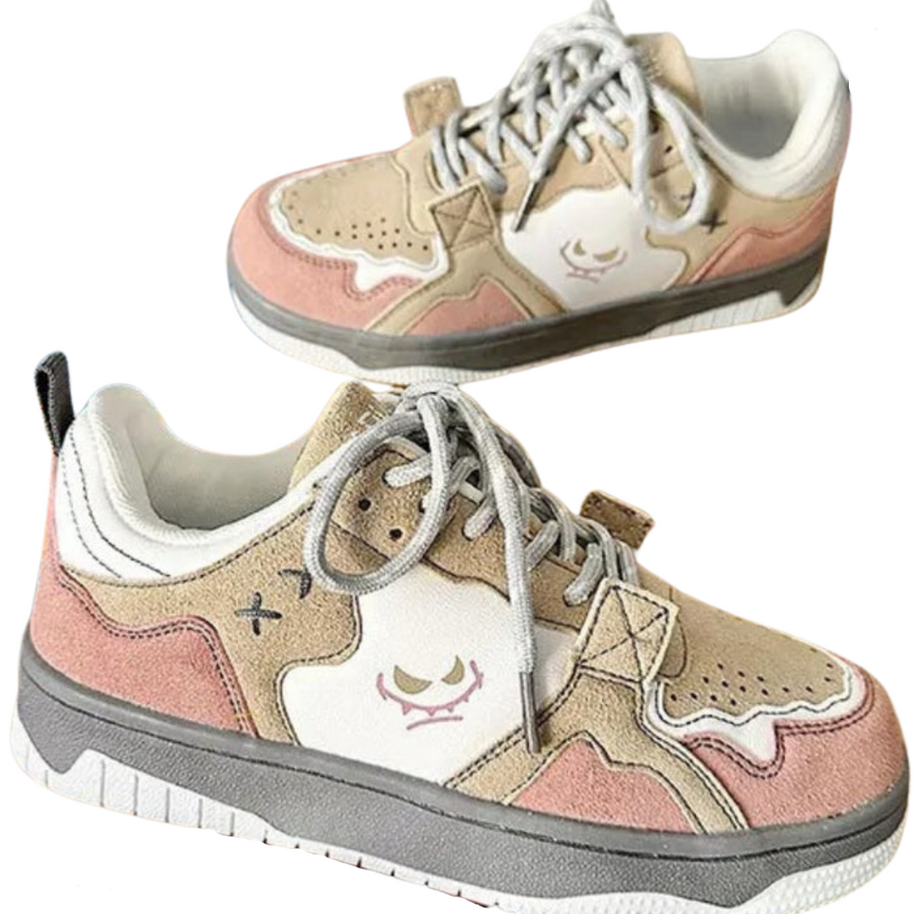 WW - Sneakers - Jahrgang - Graffiti Niedrig-Top-Plattform