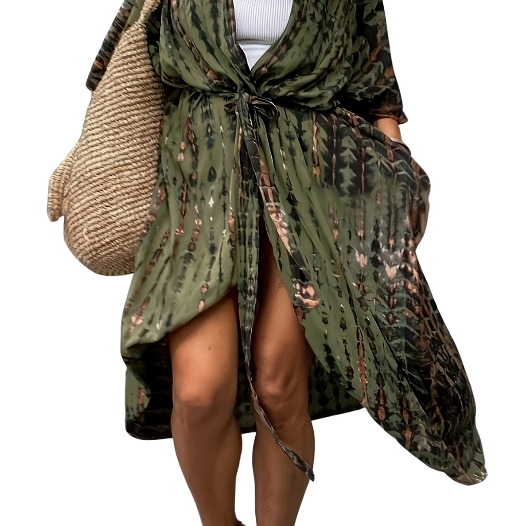 Wolff Midi Kimono – Boho – Allover-Print Loose Fit