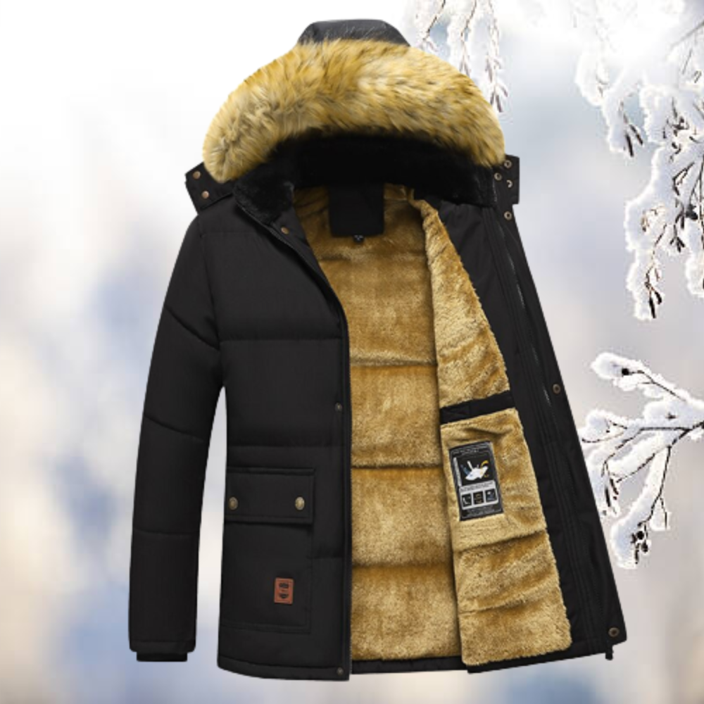 W&W Mode - Bleiben Sie warm und stilvoll mit dem winddichten Parkas mit Fellkapuze