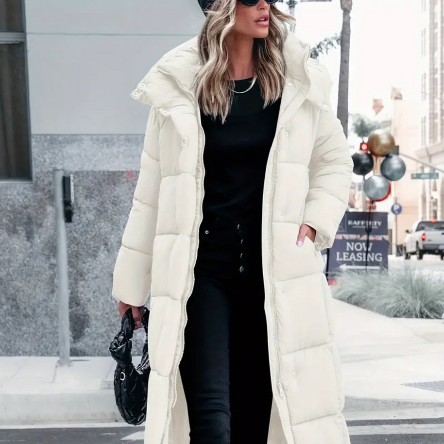 WW | Marie Stylische Lange Decken Puffa Jacke Für Frauen