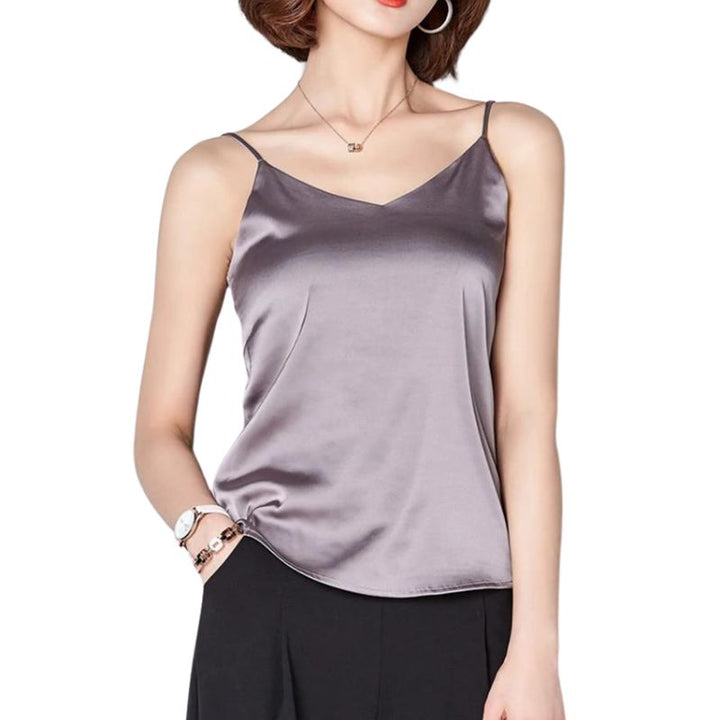 W&W Mode | Neck Satin Crop Top Damen