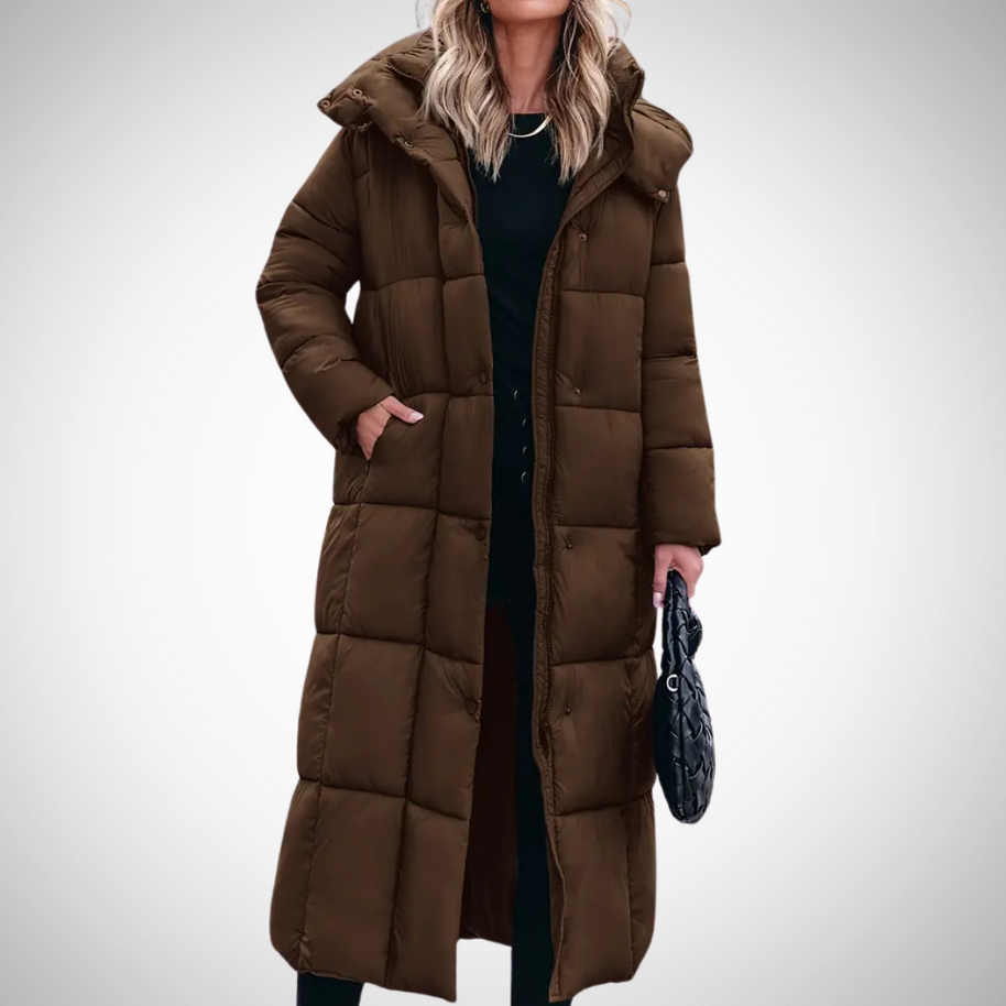 WW | Marie Stylische Lange Decken Puffa Jacke Für Frauen