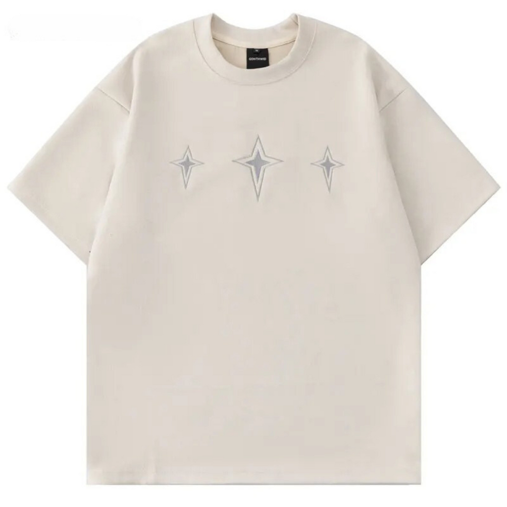 WW Star T-Shirt - Weinlese - Suede Embroidered
