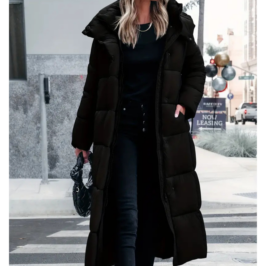 WW | Marie Stylische Lange Decken Puffa Jacke Für Frauen