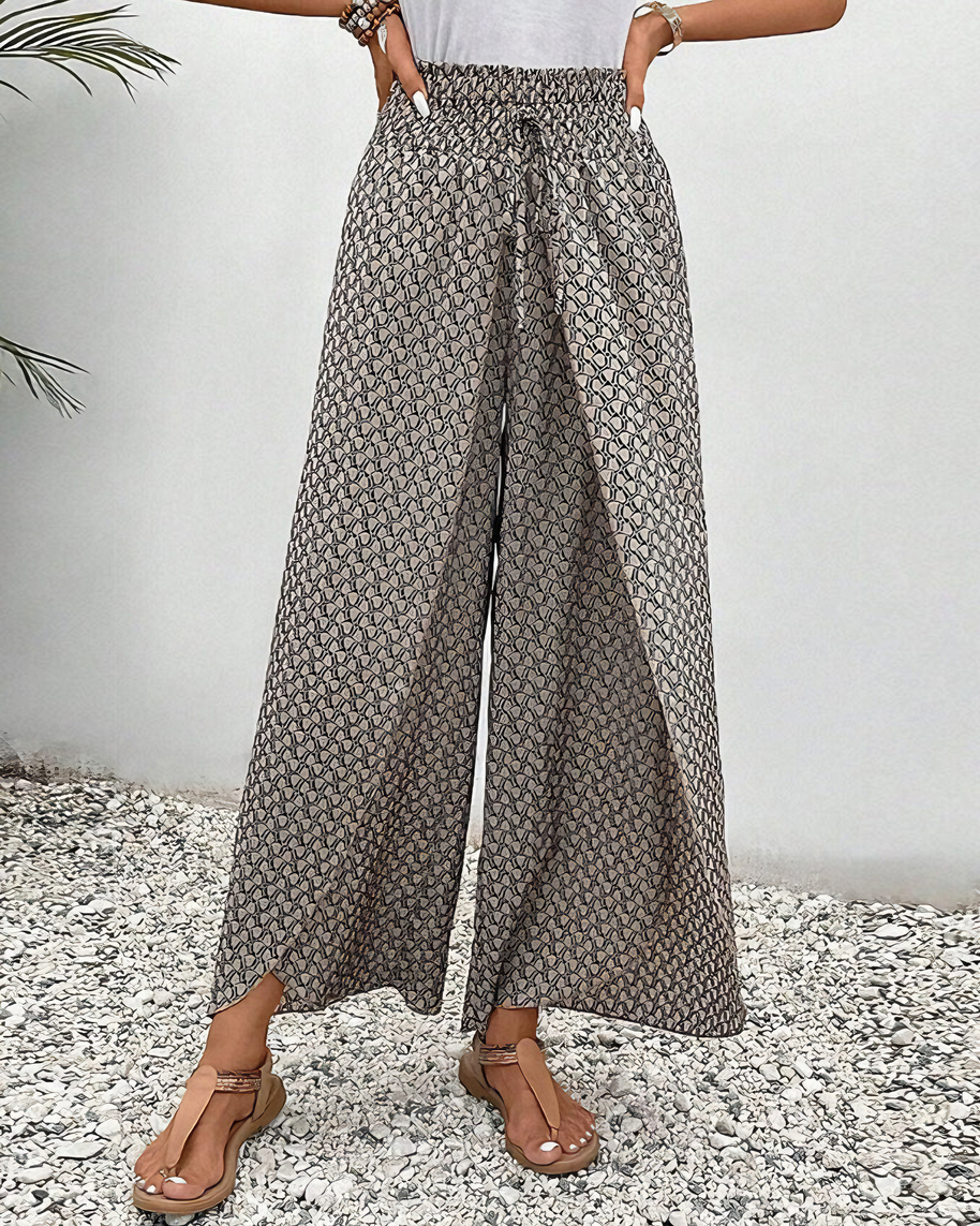 Hosen mit Chiffonmuster