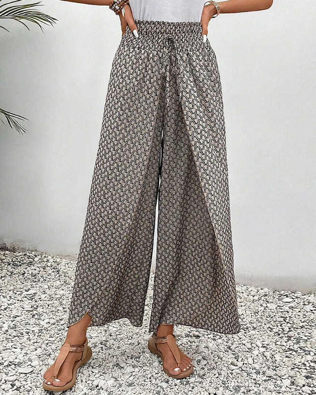 Hosen mit Chiffonmuster
