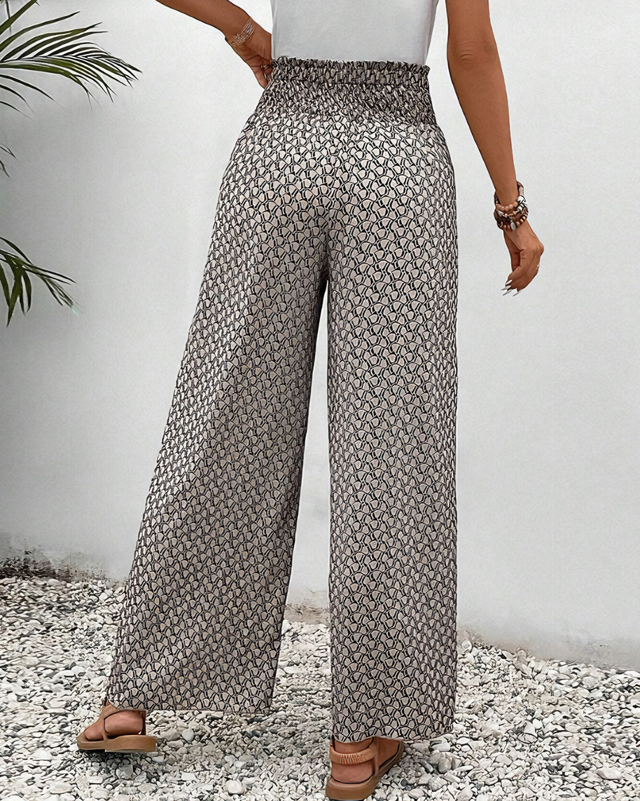 Hosen mit Chiffonmuster