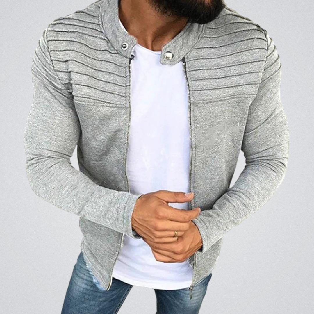 WW | Slim Fit Herren-Strickjacke mit Faltendetail