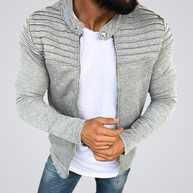 WW | Slim Fit Herren-Strickjacke mit Faltendetail