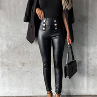 WW | Lederhose Mit Hoher Taille