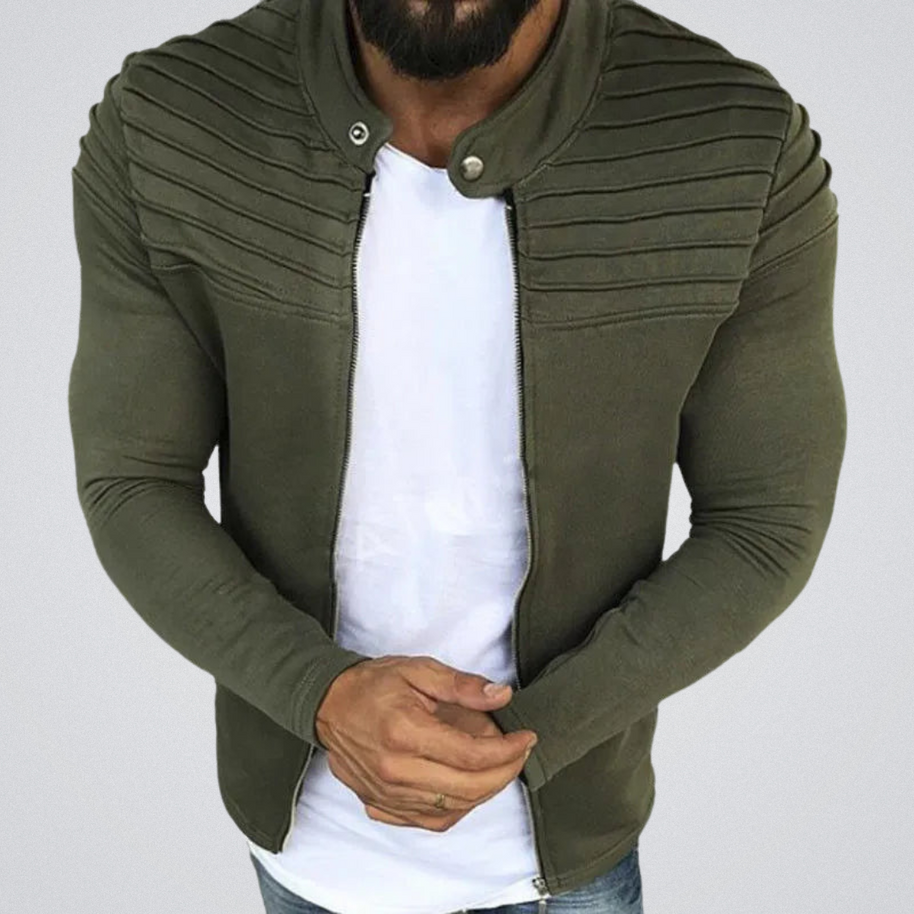 WW | Slim Fit Herren-Strickjacke mit Faltendetail