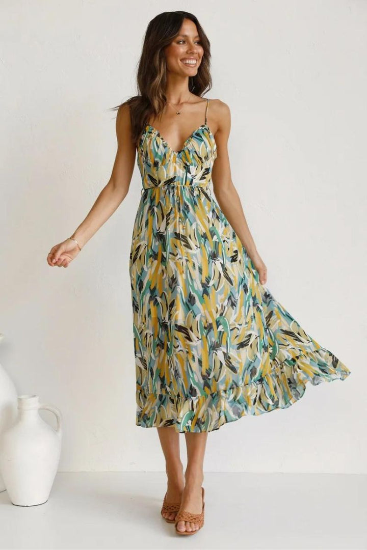 W&W Mode | Buntes Midi-Kleid