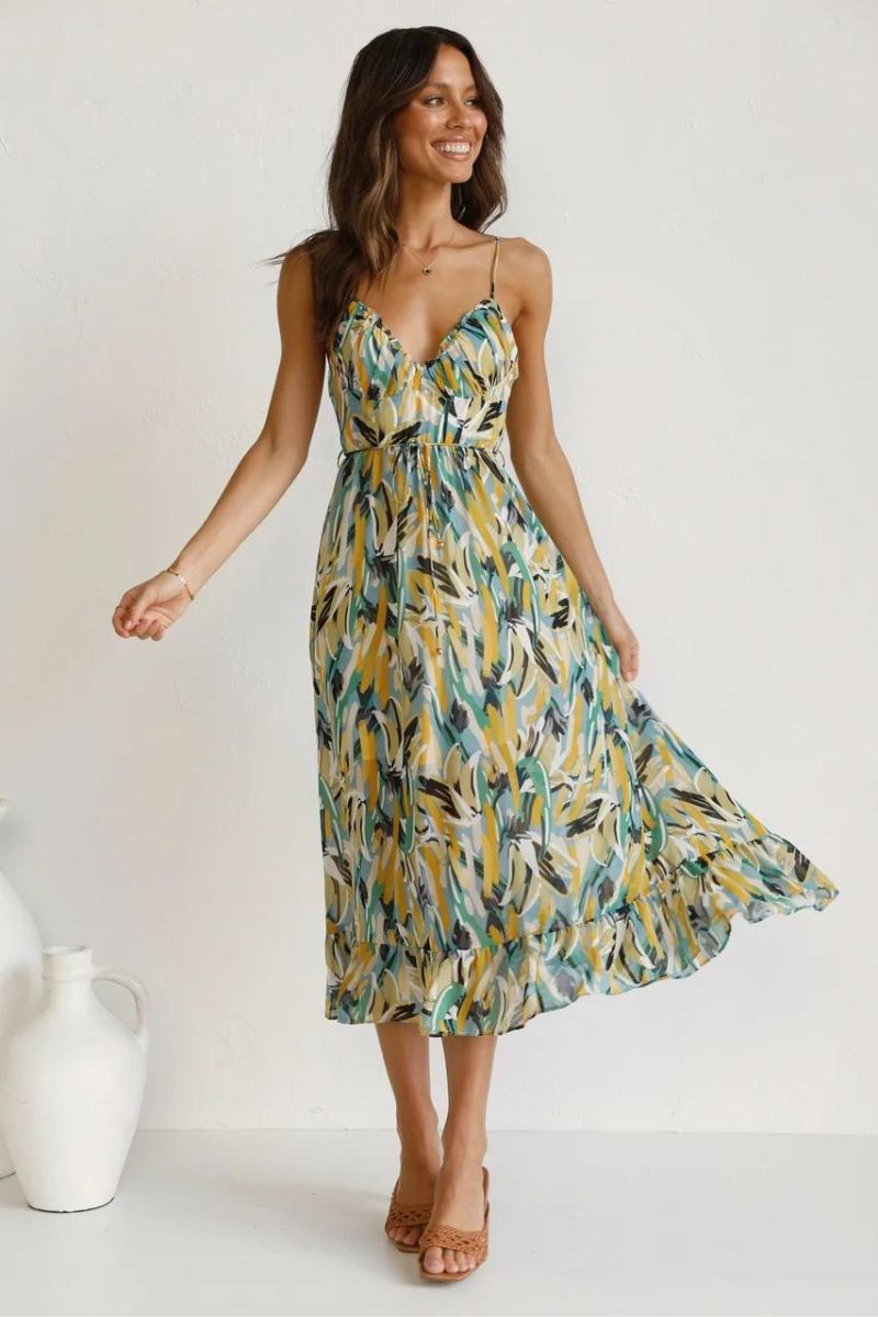 WW | Buntes Midi-Kleid
