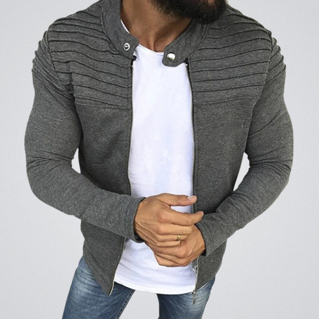 WW | Slim Fit Herren-Strickjacke mit Faltendetail