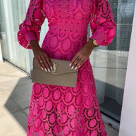 WW | Elegantes Spitzen Midi Kleid Zeitlos, Raffiniert & Stilvoll