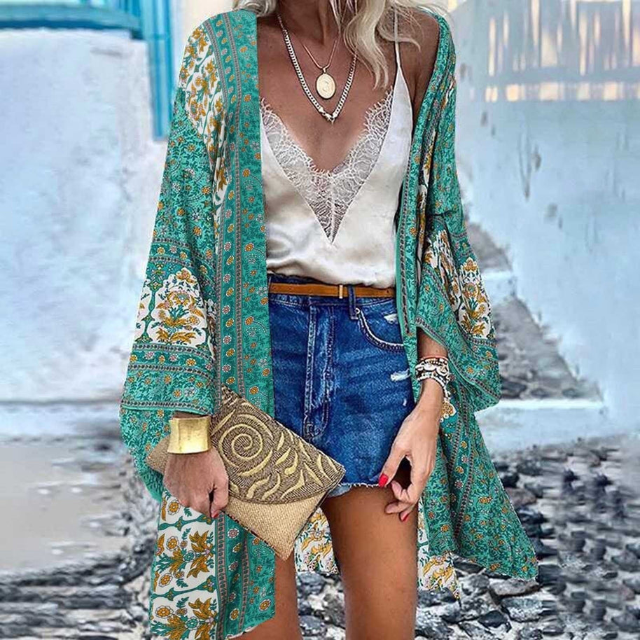 WW | Kimono Erhöhe Deine Sommergarderobe Mit Unserem Farbenfrohen Bedruckten Kimono