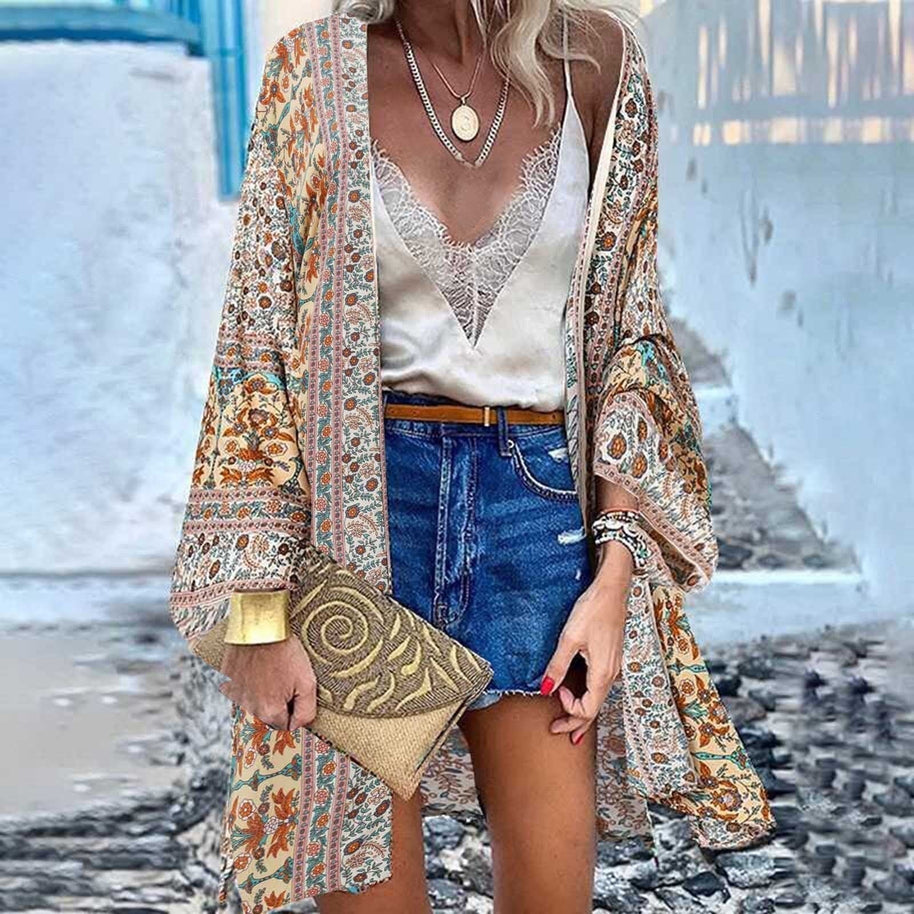 WW | Kimono Erhöhe Deine Sommergarderobe Mit Unserem Farbenfrohen Bedruckten Kimono