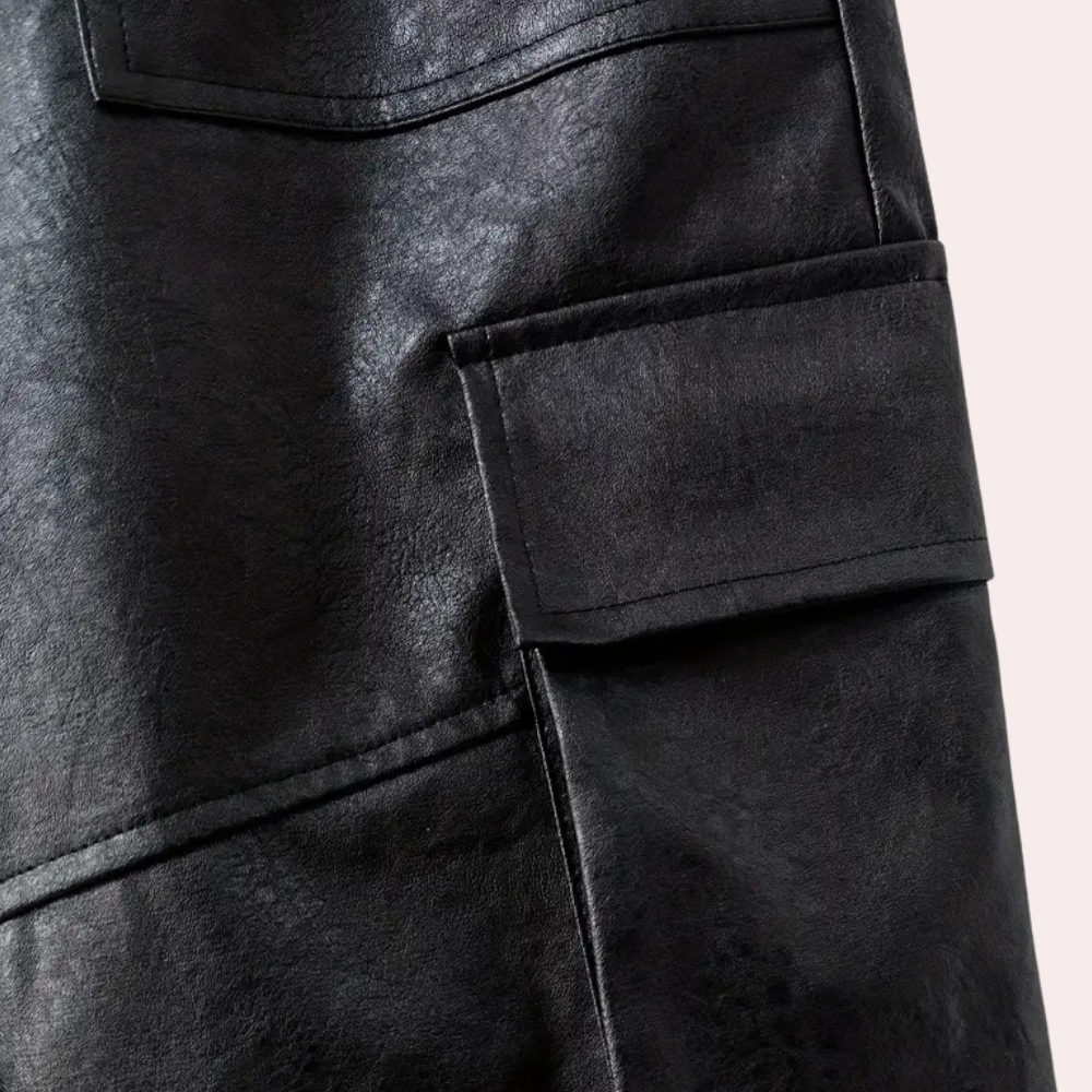 WW | Herren Leder Cargo Hose
