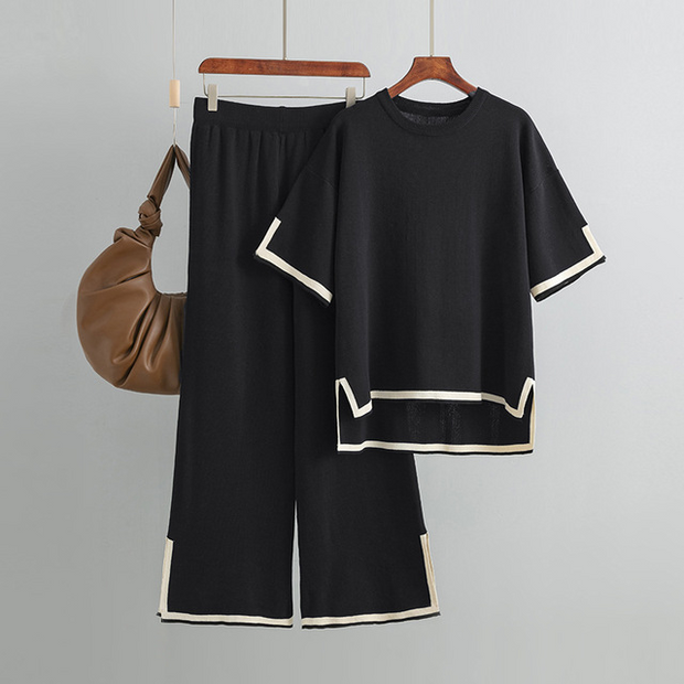 Zweiteilige koreanische Outfits aus leichtem, dehnbarem und weichem Material