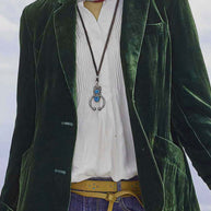 WW | geschnittener Crop - Blazer aus Samt - Rubinrot