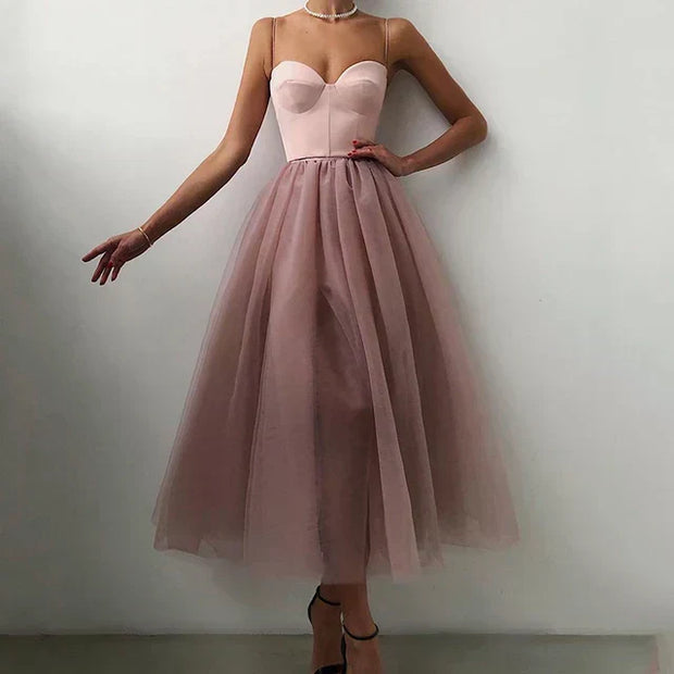 WW | Elegantes Tüll-Korsett-Abendkleid für Damen