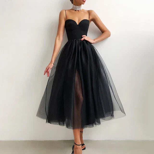 WW | Elegantes Tüll Korsett Abendkleid für Damen