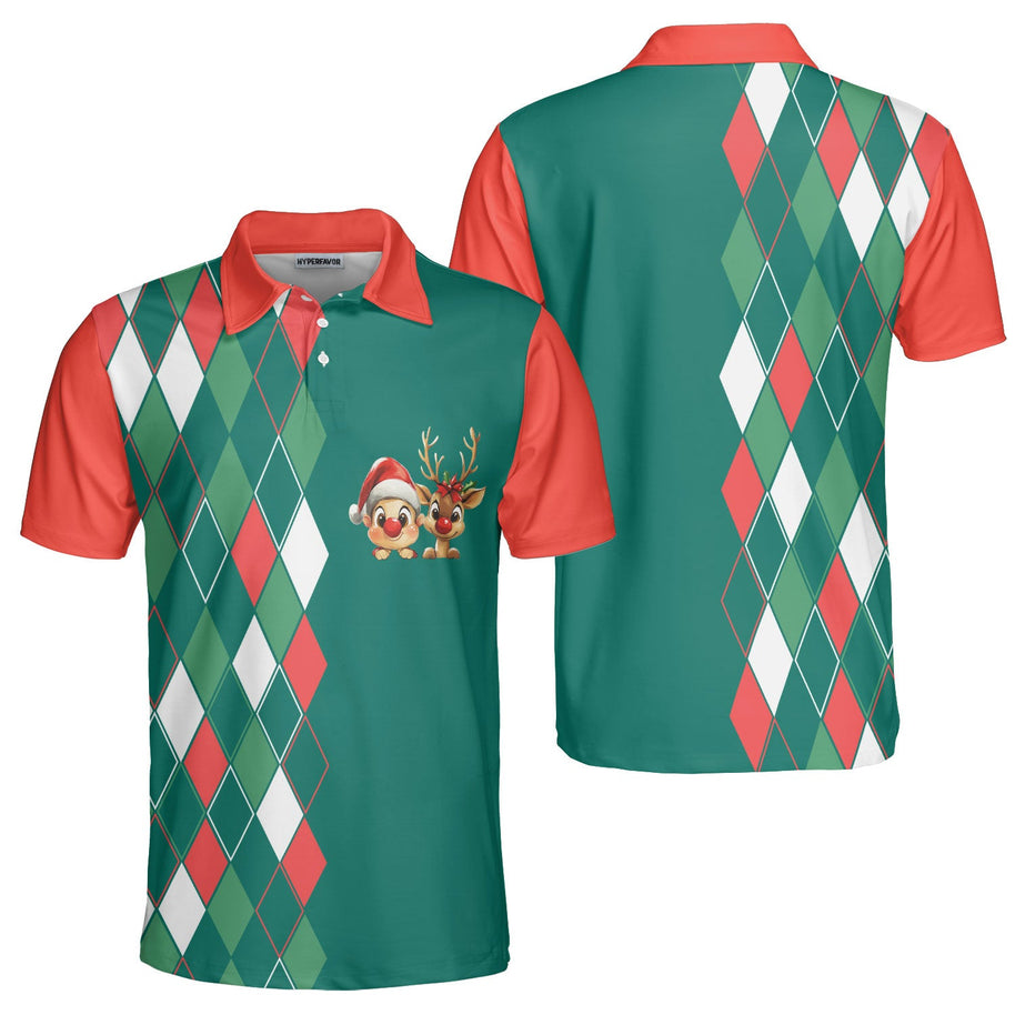 WW | Vintage Weihnachten 80er Herren Polohemd