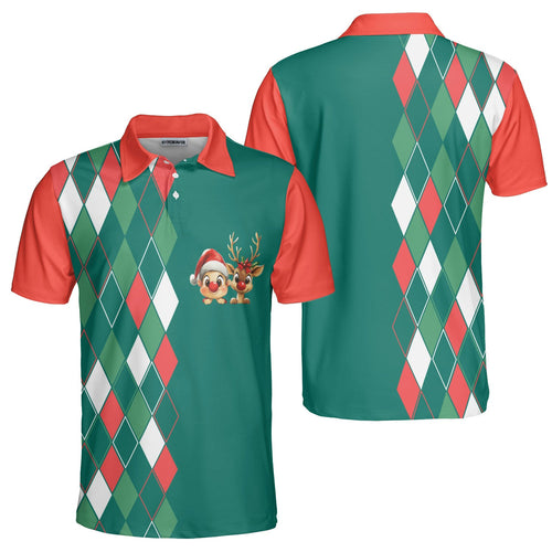WW | Vintage Weihnachten 80er Herren Polohemd