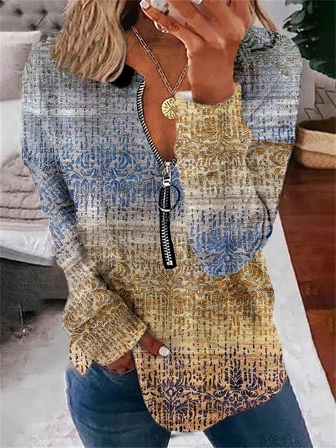 Pullover mit Blumenmuster im Vintage-Look